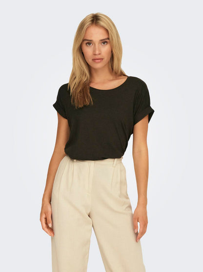ONLMOSTER S/S O-NECK TOP NOOS JRS Mellombrun