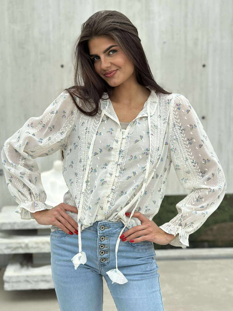 ZENIA BLUSE Blå