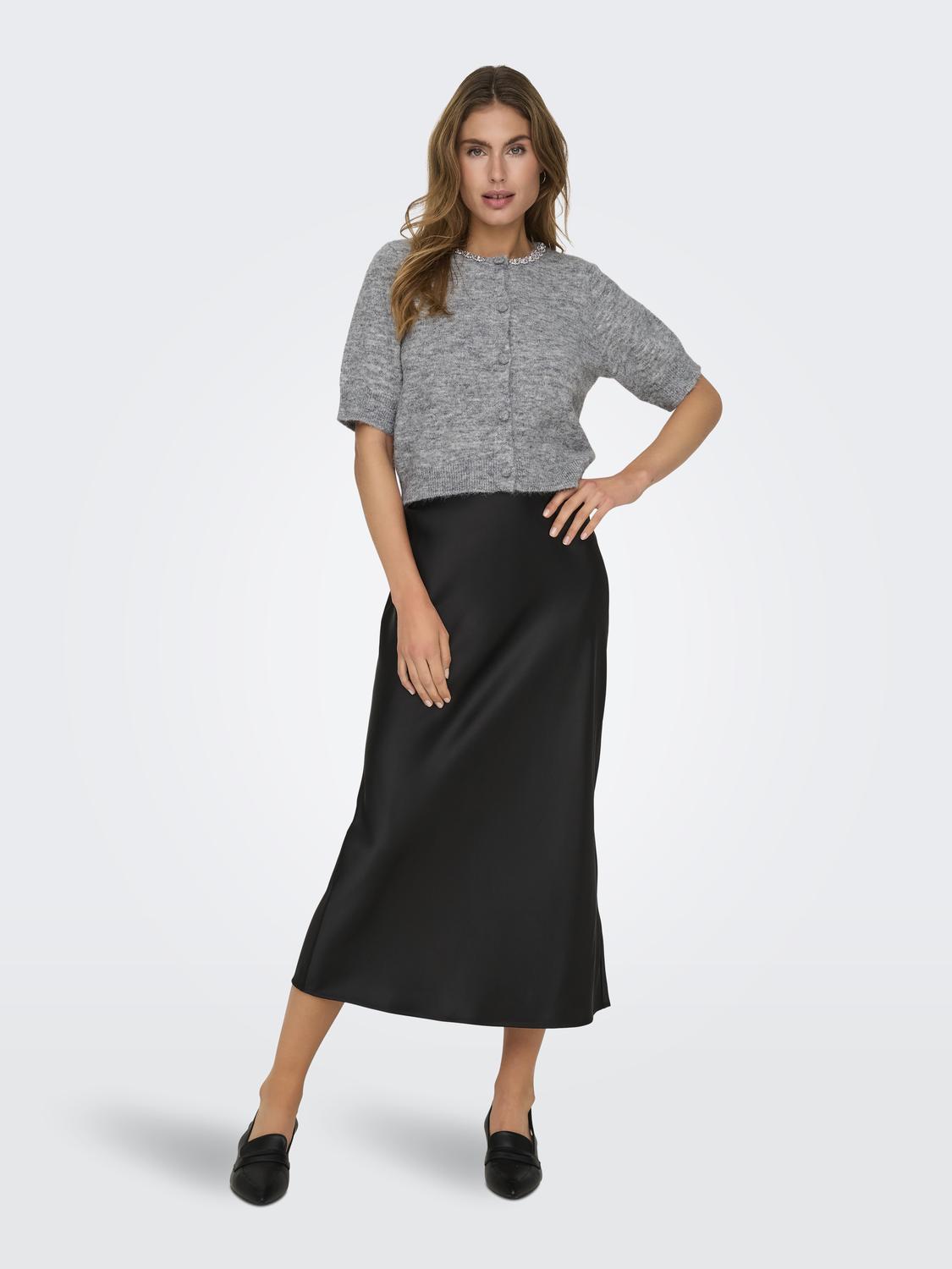 Jdyalva Life 2/4 Embel Cardigan Knt Noos Mellomgrå