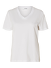 SLFMYESSENTIAL SS V-NECK TEE NOOS Hvit