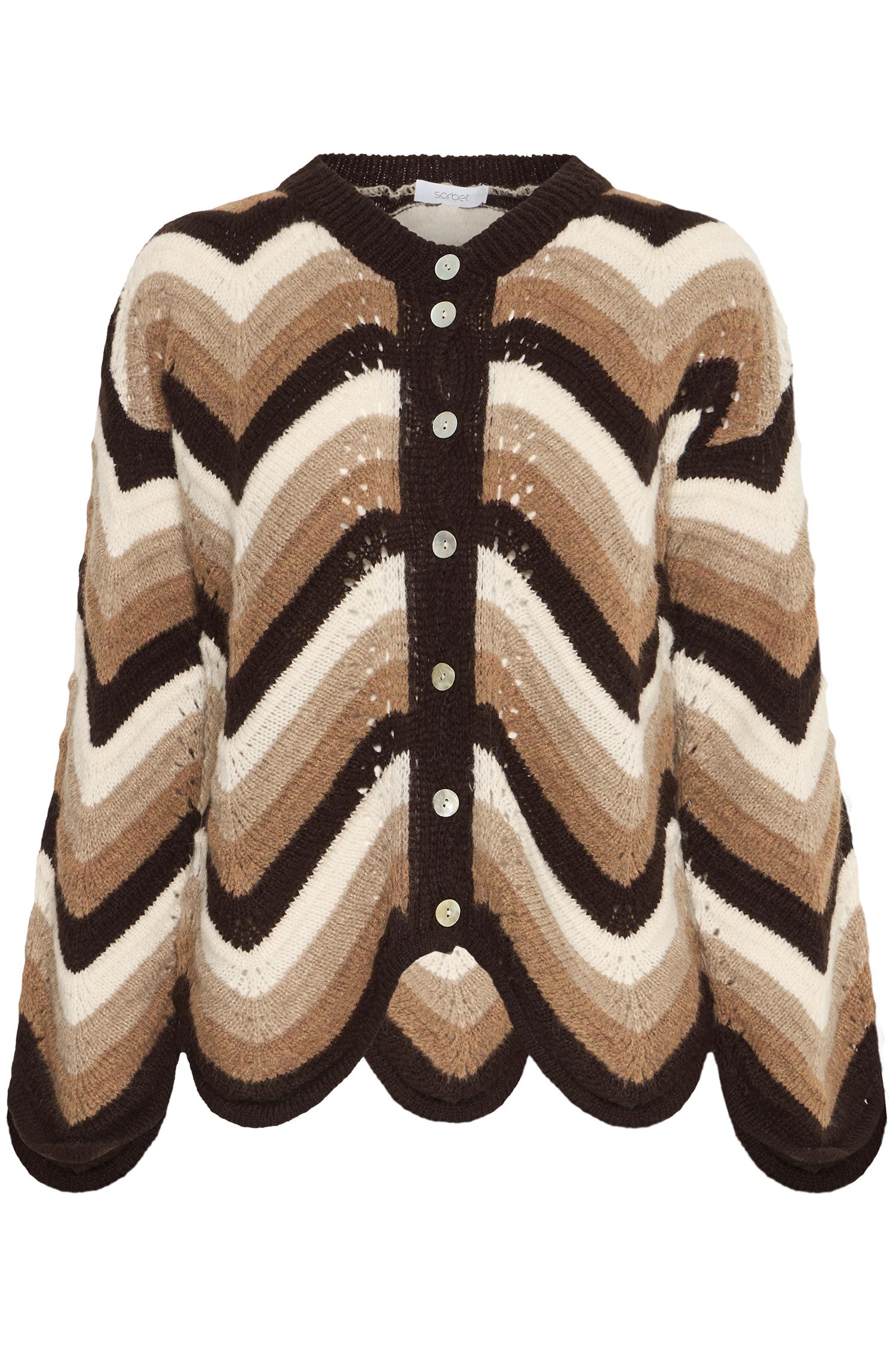 Sbbidiga Knit Cardigan Chocolate Brown