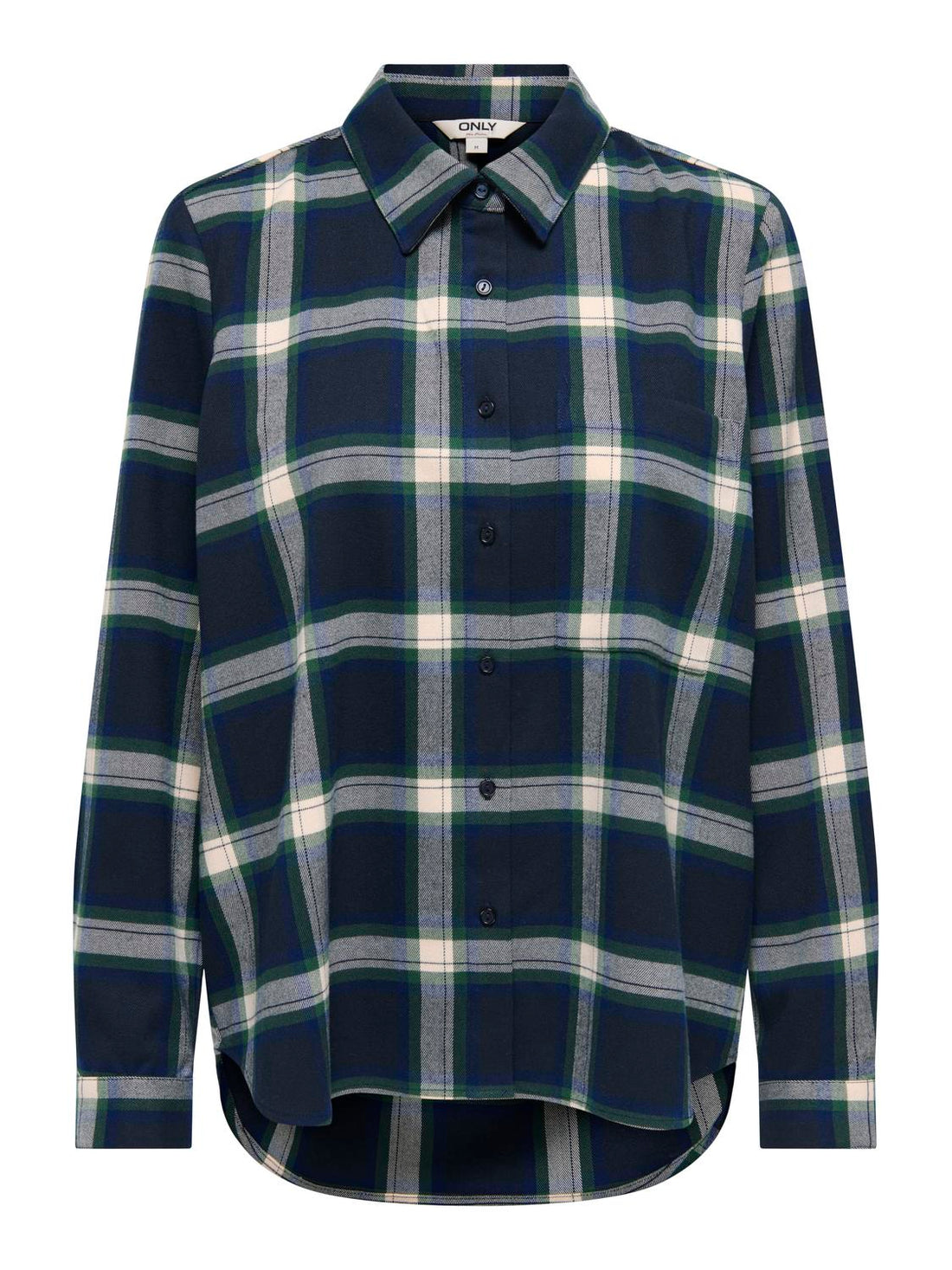 Onlwren Check Shirt Wvn Mørkeblå