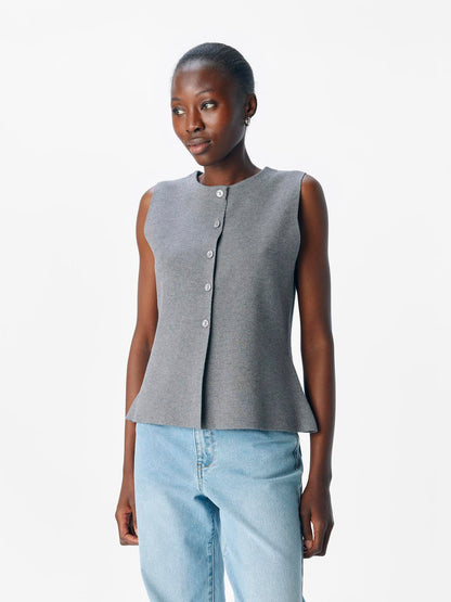 Objreynard Re Knit Vest Div Mellomgrå