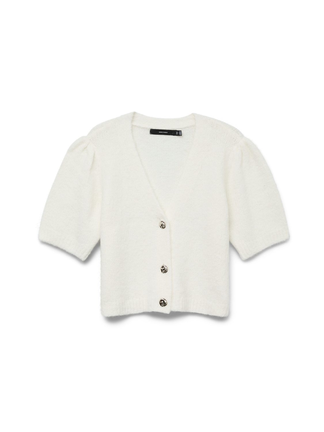 VMKAYSA 2/4 V-NECK CARDIGAN Klar Hvit
