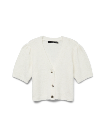 VMKAYSA 2/4 V-NECK CARDIGAN Klar Hvit