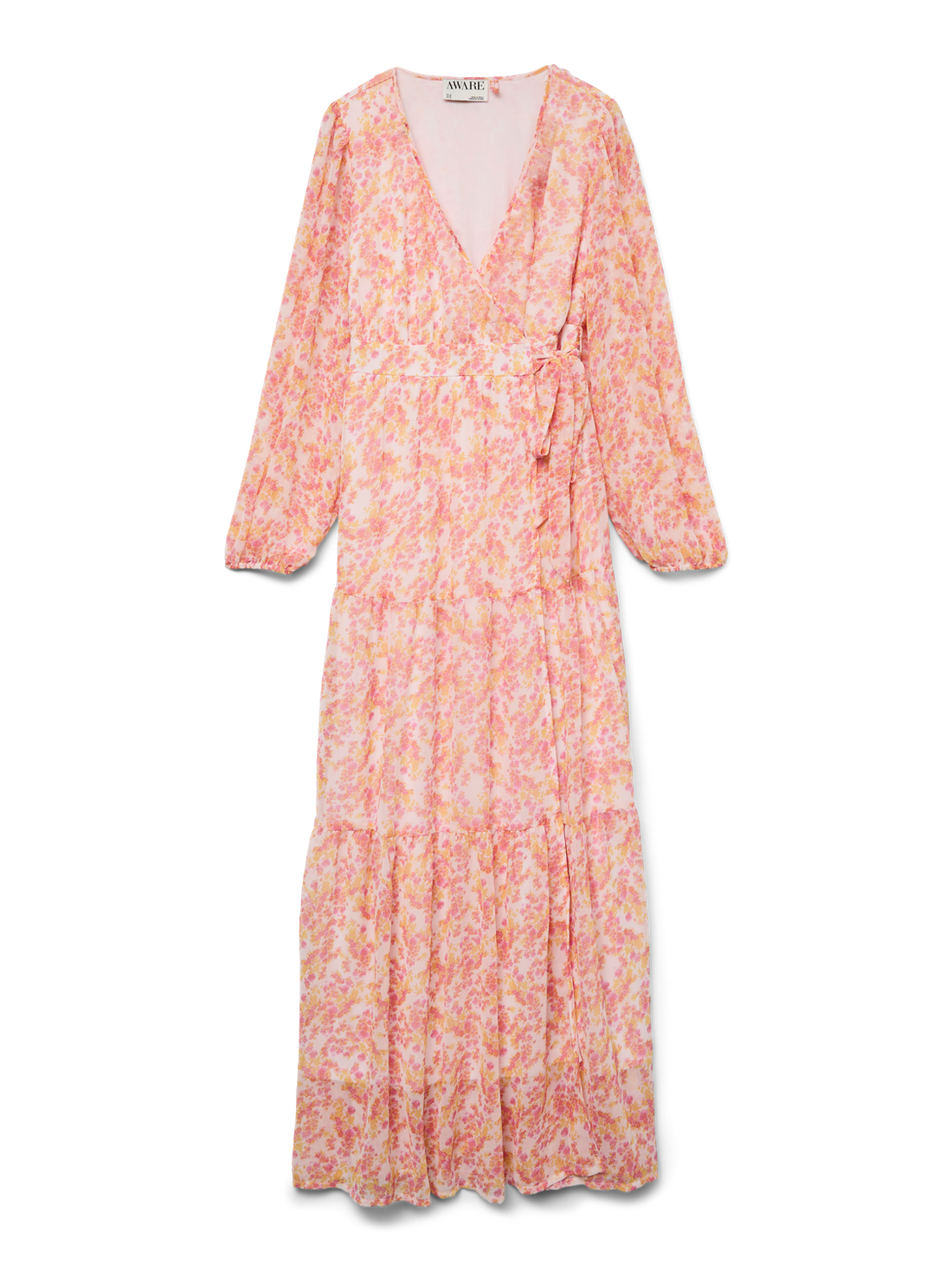 AWAUDORA LS LONG WRAP DRESS Oransje