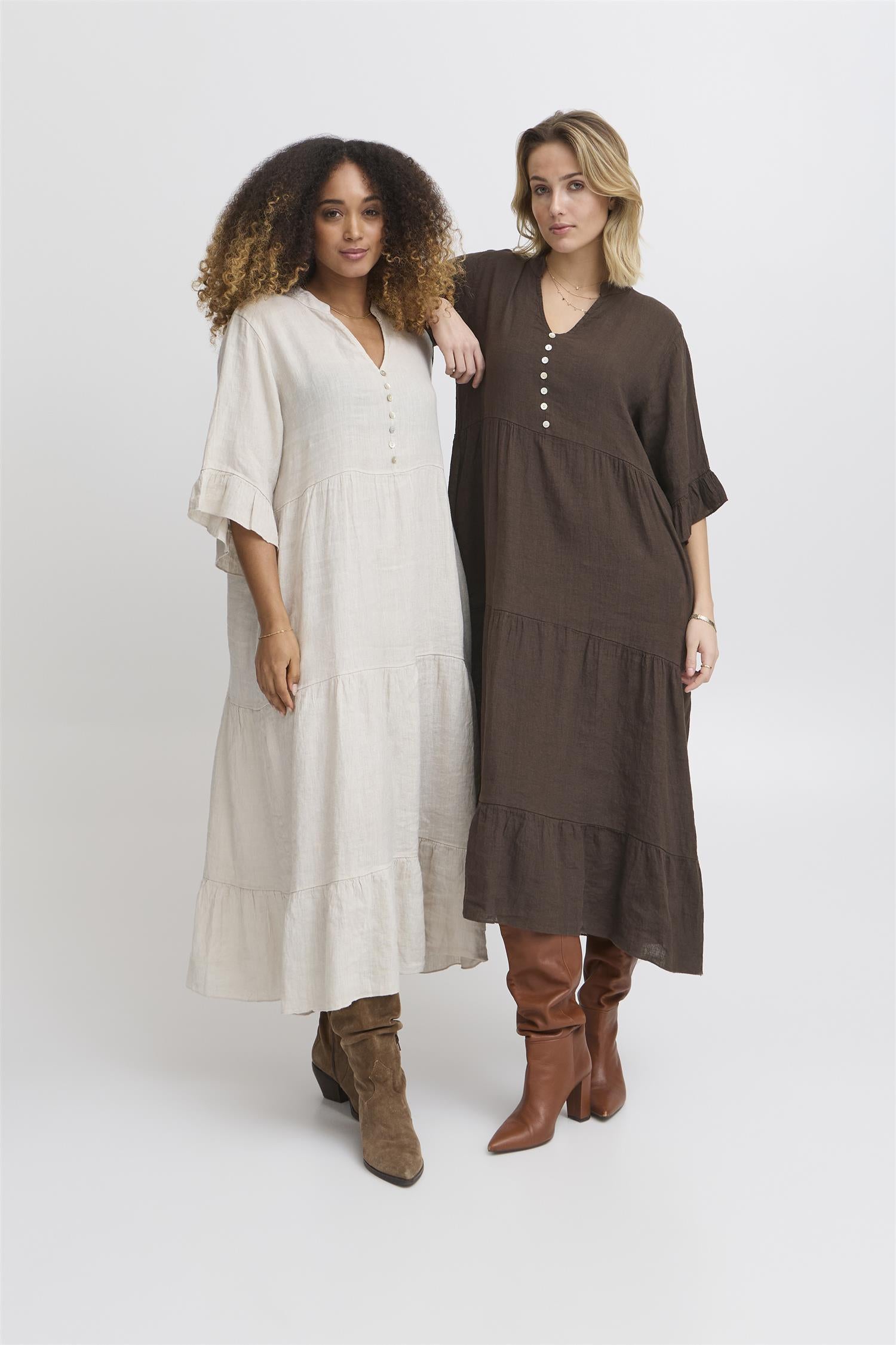 SBFONTANELLE LONG DRESS Chocolate Brown