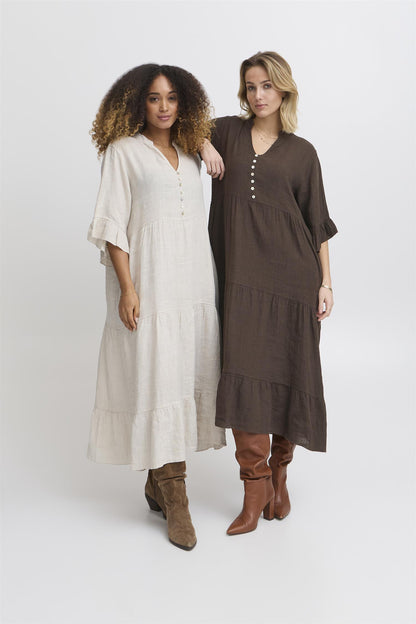 SBFONTANELLE LONG DRESS Chocolate Brown