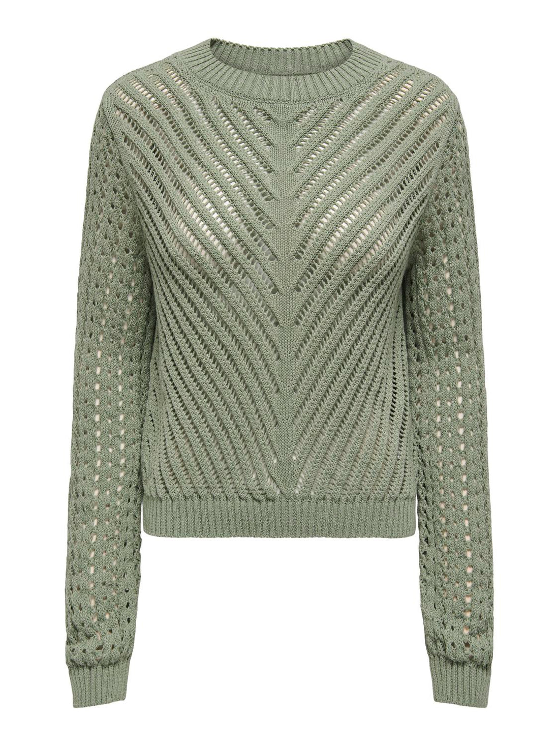 JDYELLIS LIFE L/S O-NECK PULLOVER KNT Grønn