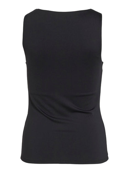 VIKENZA U-NECK S/L TANK TOP Sort
