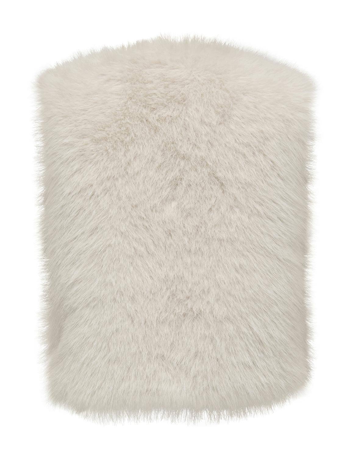 Jdyora Faux Fur Waistcoat Otw Sie Off-White
