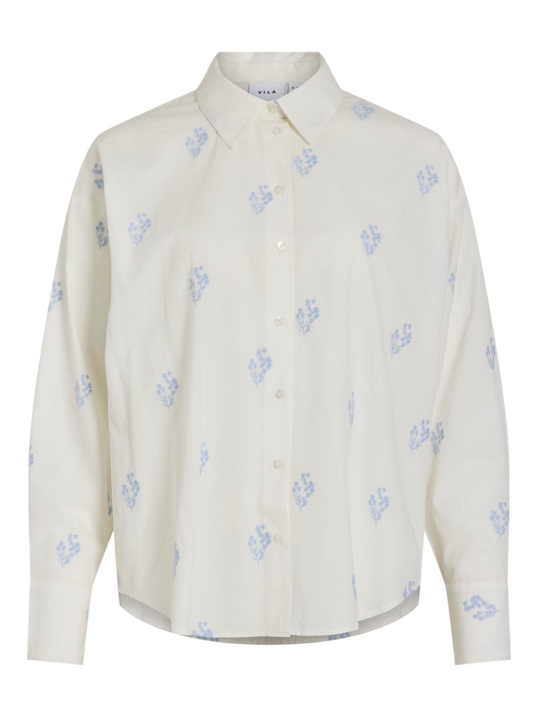VIHOLMA EMBRODIERY L/S LOOSE SHIRT Klar Hvit