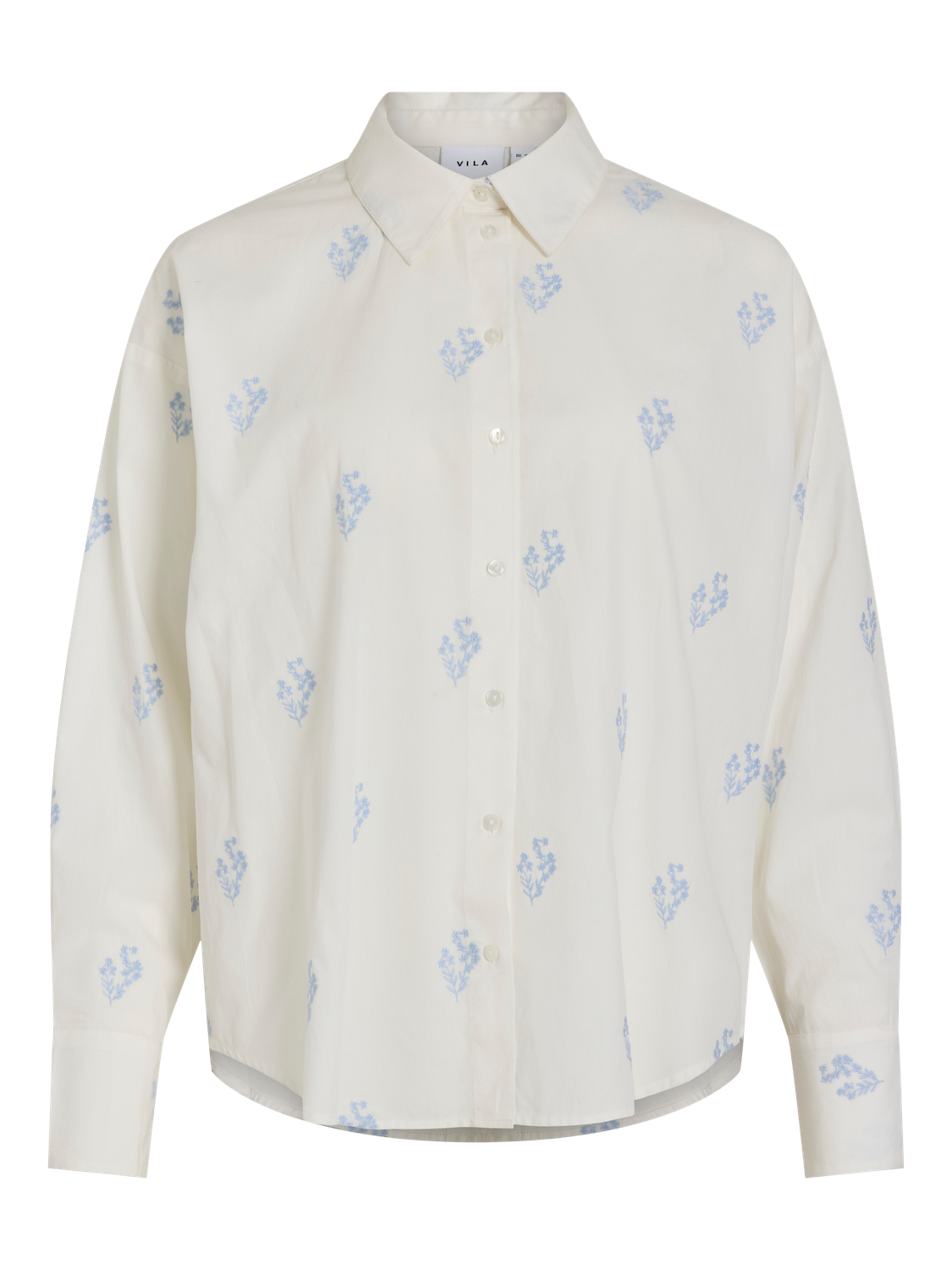 VIHOLMA EMBRODIERY L/S LOOSE SHIRT Klar Hvit