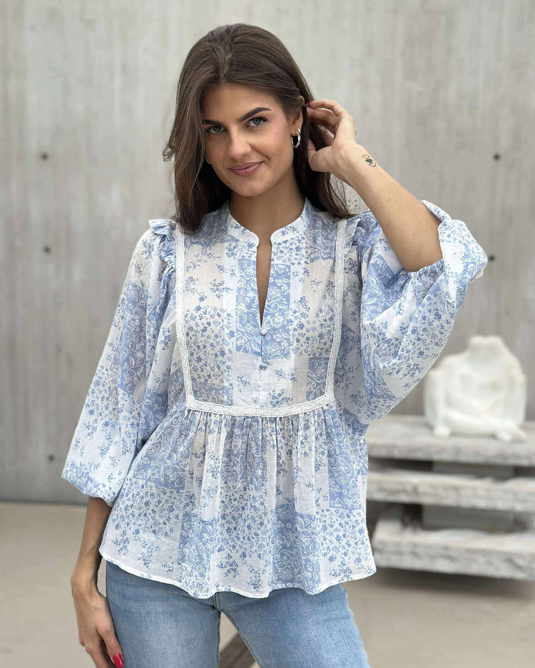 CLARA BLUSE Blå