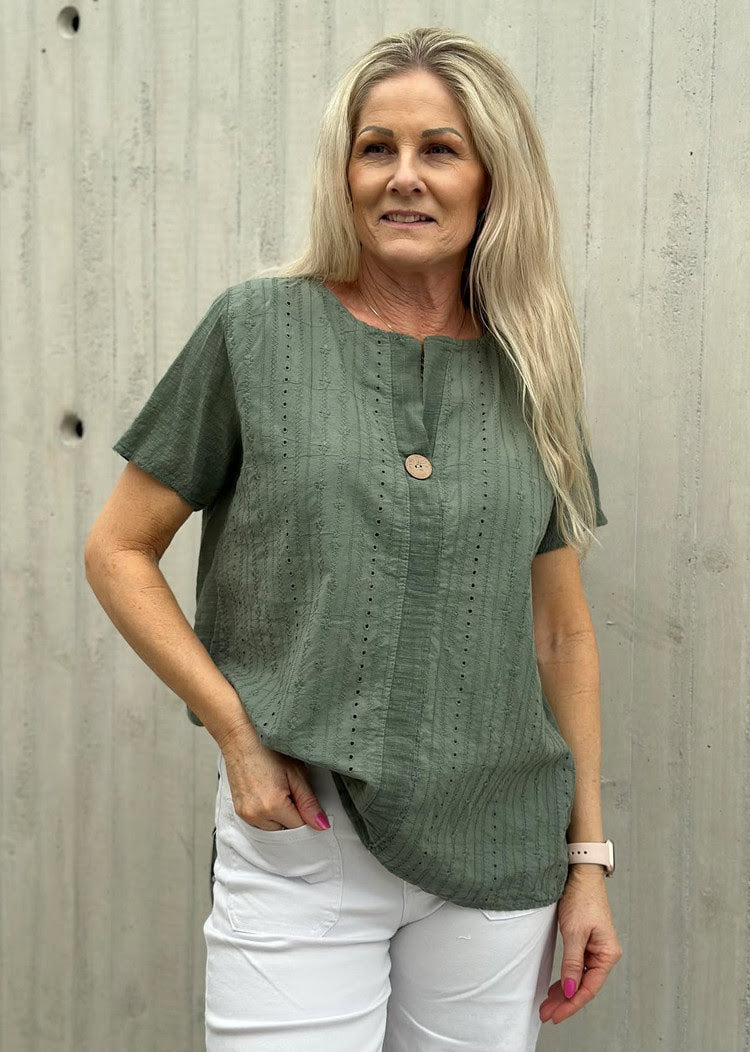 LINDA BRODERI Khaki