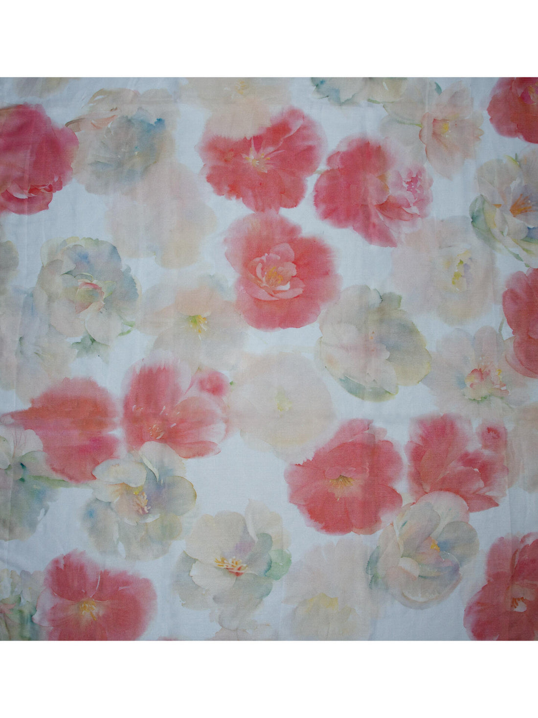 Skjerf små blomster 90*180 Coral