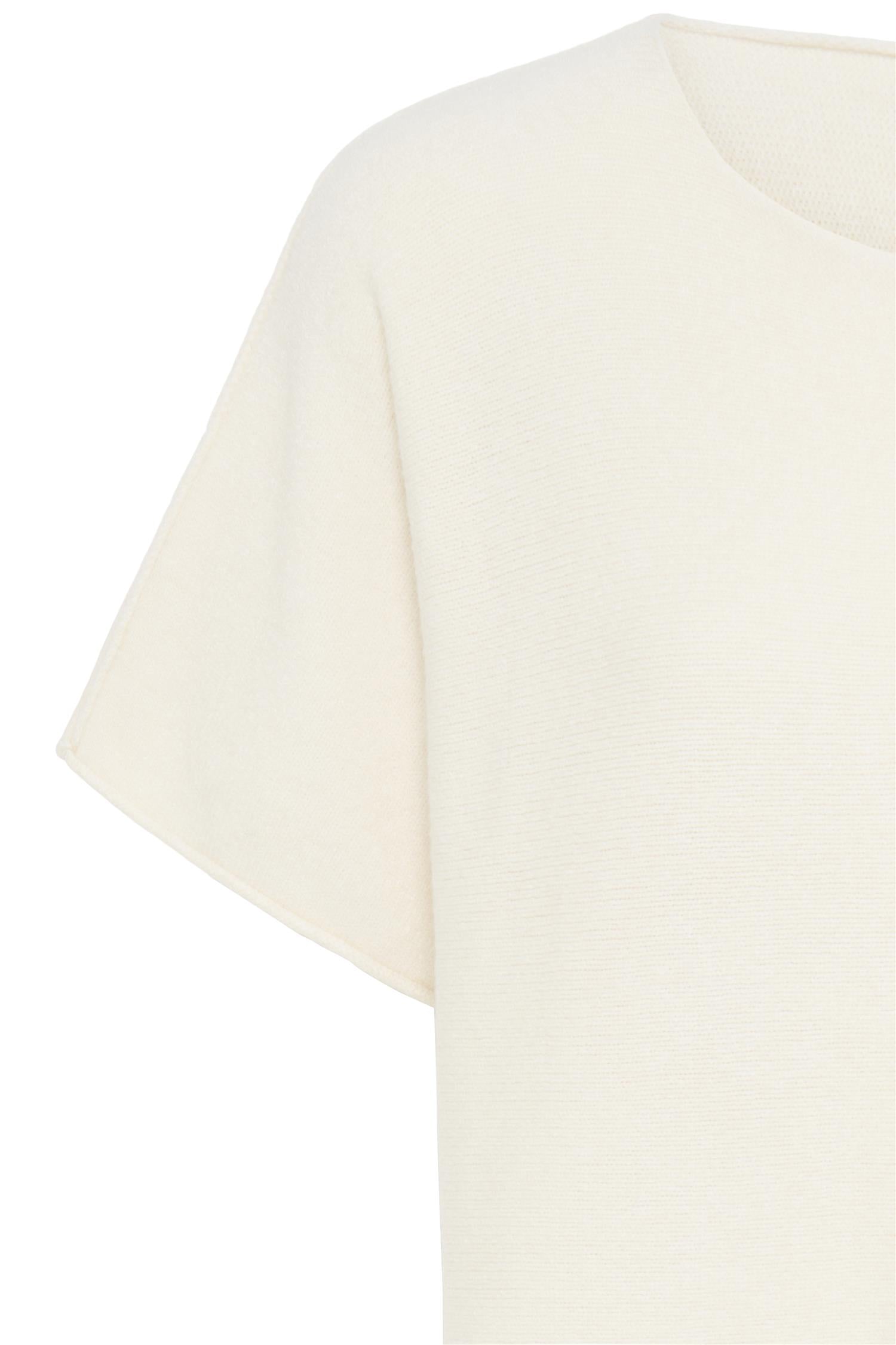 Sbinnova Half Sl Knit Blouse Antique White
