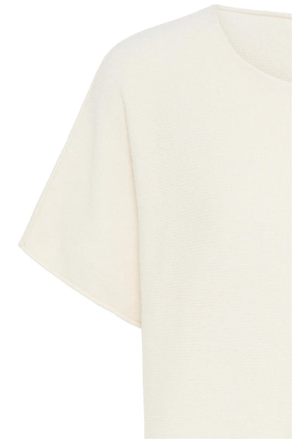 Sbinnova Half Sl Knit Blouse Antique White
