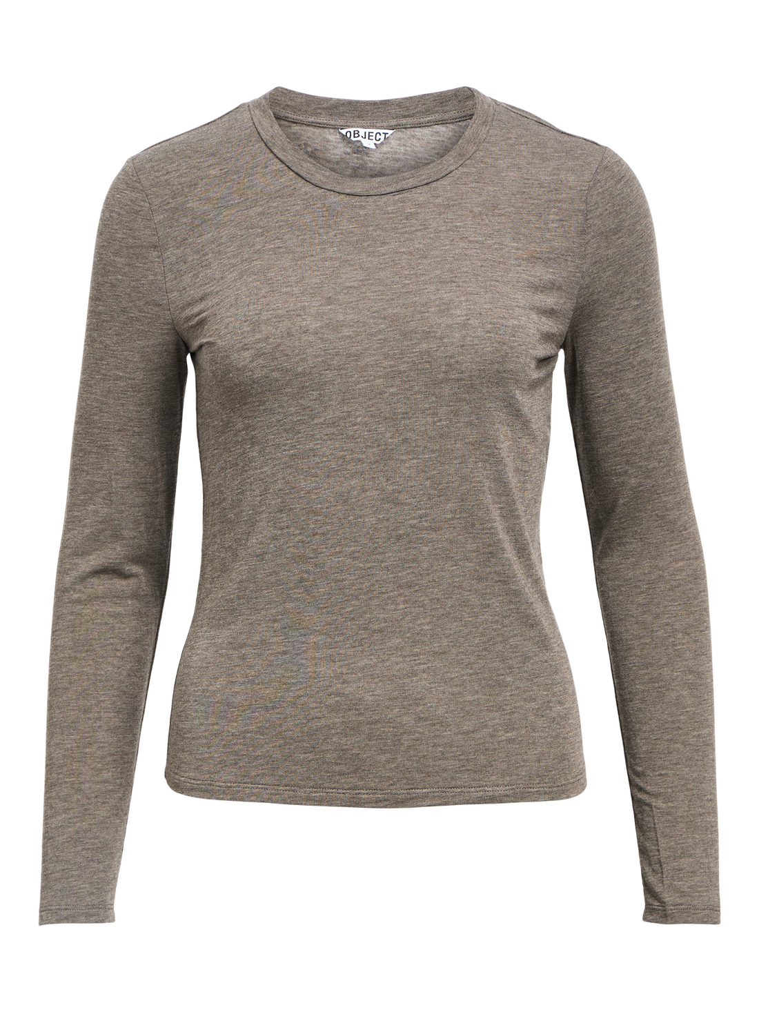 Objzofia Sli L/s O-Neck Top Noos Mellomgrå