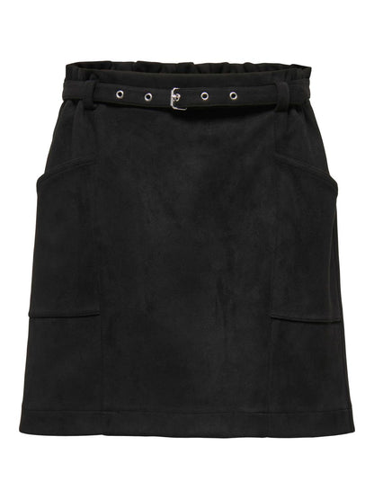 Onldiane Heidi Life Faux Suede Skirt Otw Sort