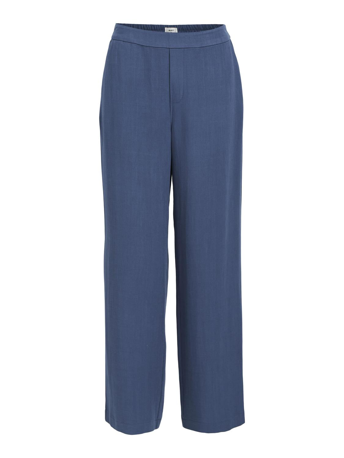 OBJSANNE ALINE WIDE PANT NOOS linbukse Mørkeblå