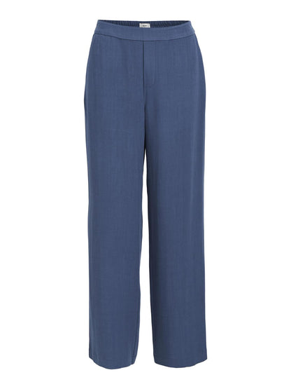 OBJSANNE ALINE WIDE PANT NOOS linbukse Mørkeblå