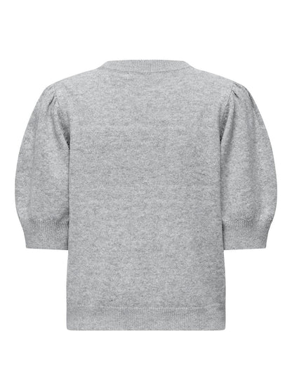 Onlrica Life 2/4 Pullover Knt Noos Lysegrå