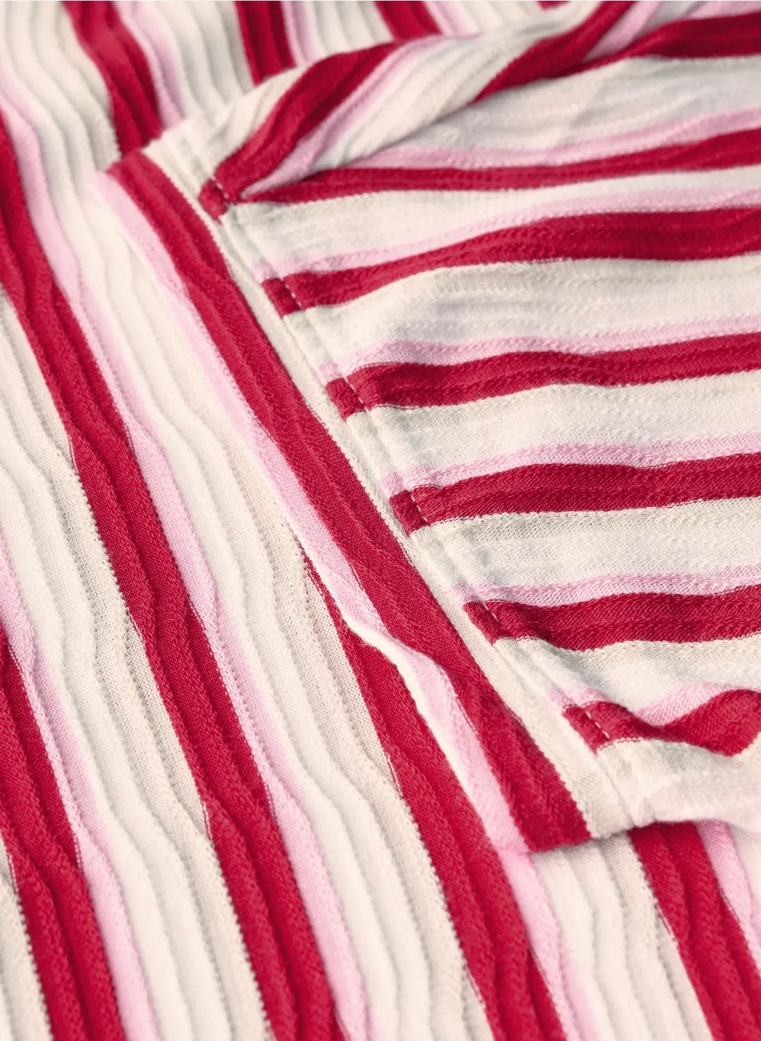 TOS STRIPE STRUCTURE T-SHIRT Rød