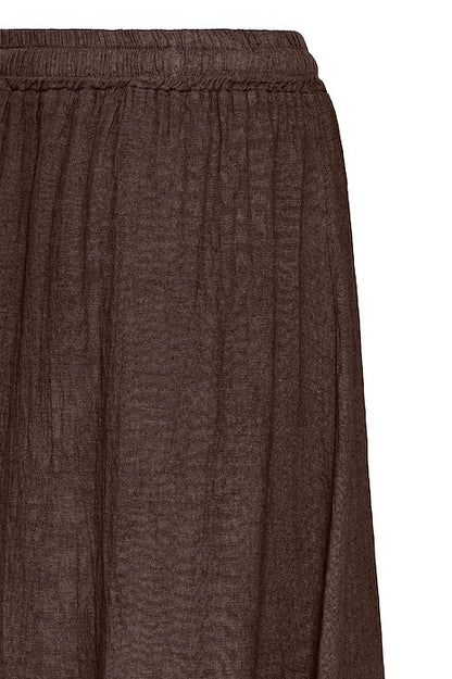 SBFONTANELLE linskjørt Chocolate Brown