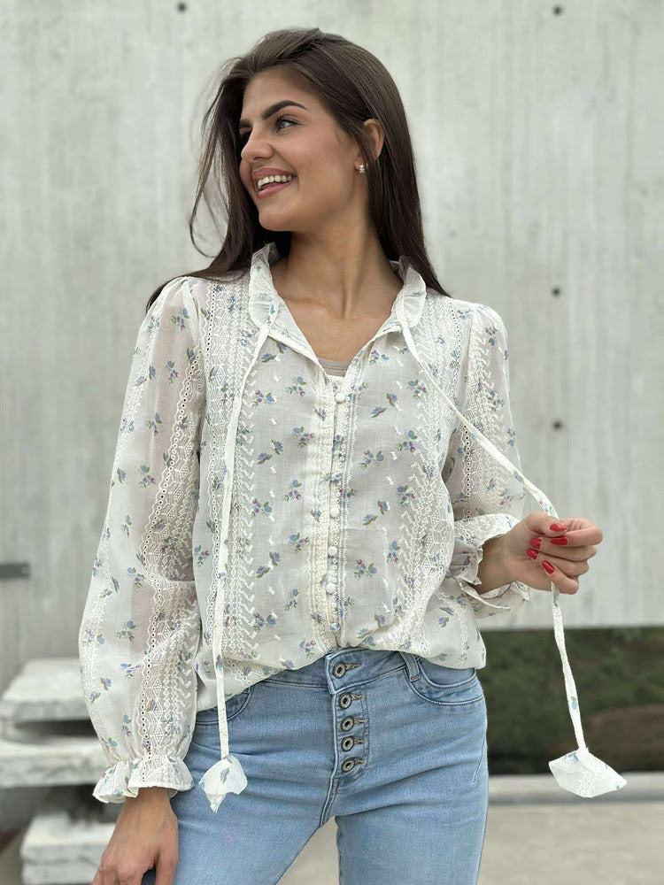 ZENIA BLUSE Blå