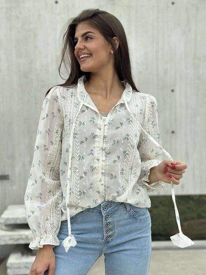 ZENIA BLUSE Blå