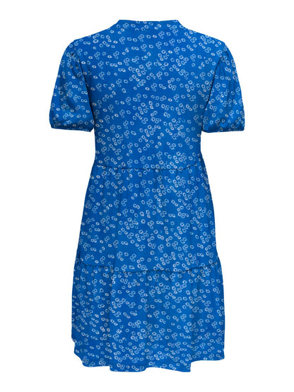 JDYZOEY S/S V NECK DRESS JRS ATK Mellomblå