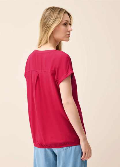 TOS SOLID BLOUSE Rød
