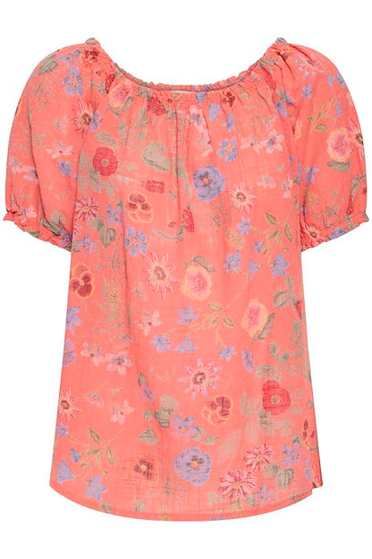 SBALEXA BF SS BLOUSE Living Coral