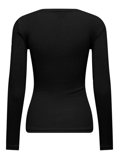 JDYSUMA RIB L/S WOOLBLEND PLCK TOP JRS Sort