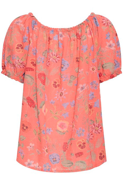 SBALEXA BF SS BLOUSE Living Coral