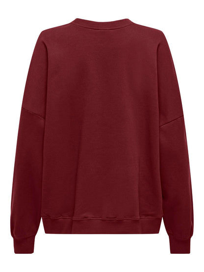 Onlbila L/s Bear O-Neck Swt Mørkelilla