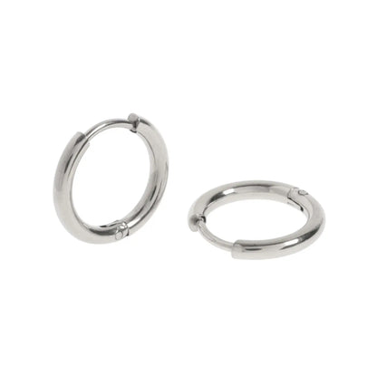 Harper - Hoop 12 mm Earrings Stainless Steel - Silver