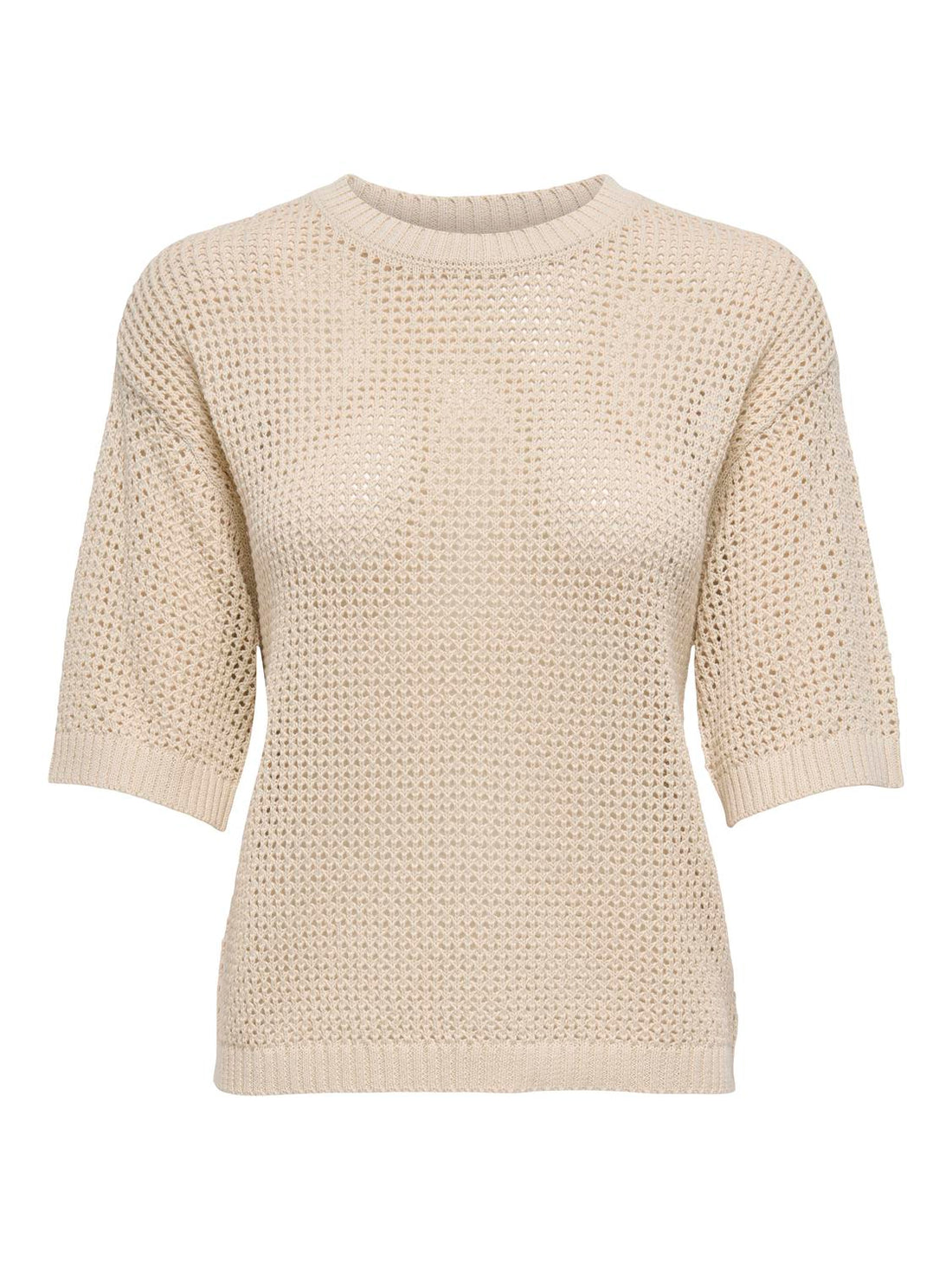 JDYTIKKA 2/4 O-NECK PULLOVER KNT Beige