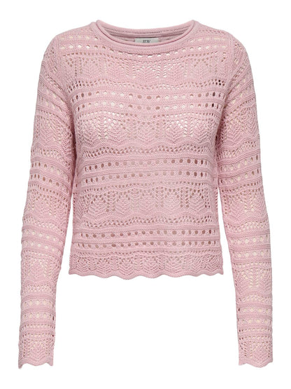 JDYSUN LAY L/S BOATNECK PULLOV. KNT NOOS Lyselilla