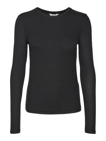 AWIRWINA LS O-NECK TOP NOOS Sort
