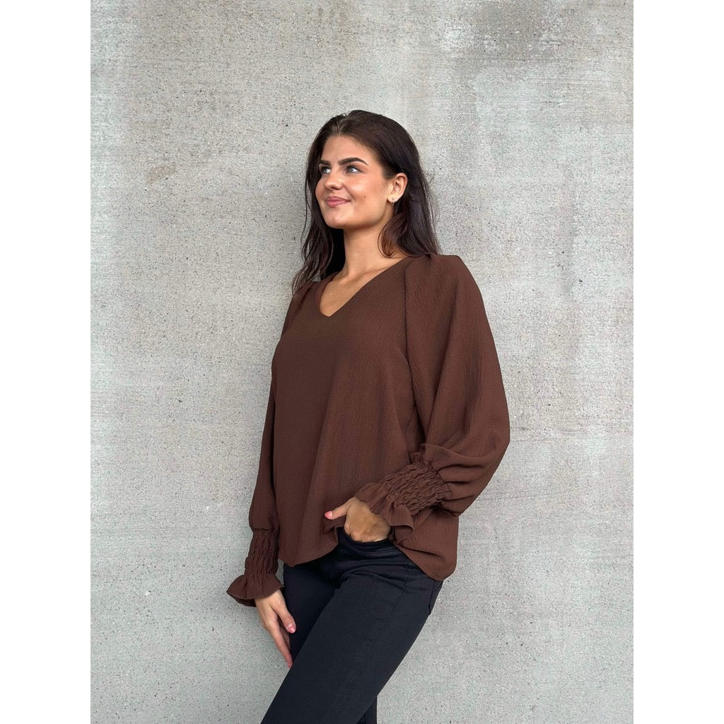 Laila bluse Brun