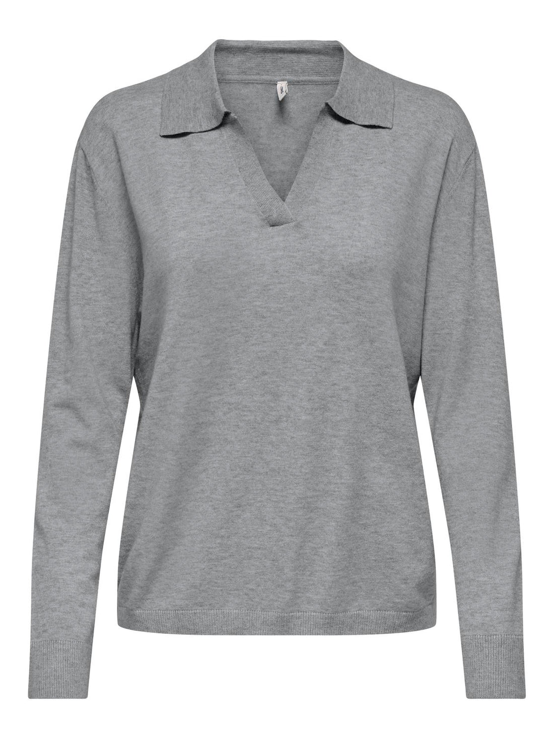 Onlibi Life Ls Polo Pullover Knt Nca Mellomgrå