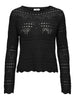 JDYSUN LAY L/S BOATNECK PULLOV. KNT NOOS Sort