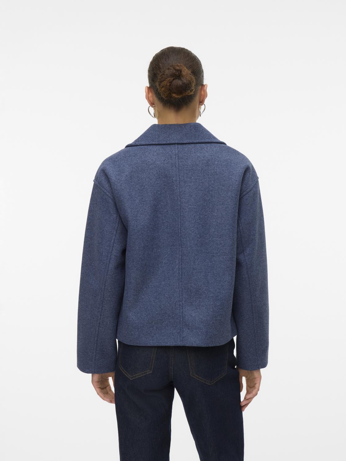 Vmvinceline Short Jacket Noos Mellomblå