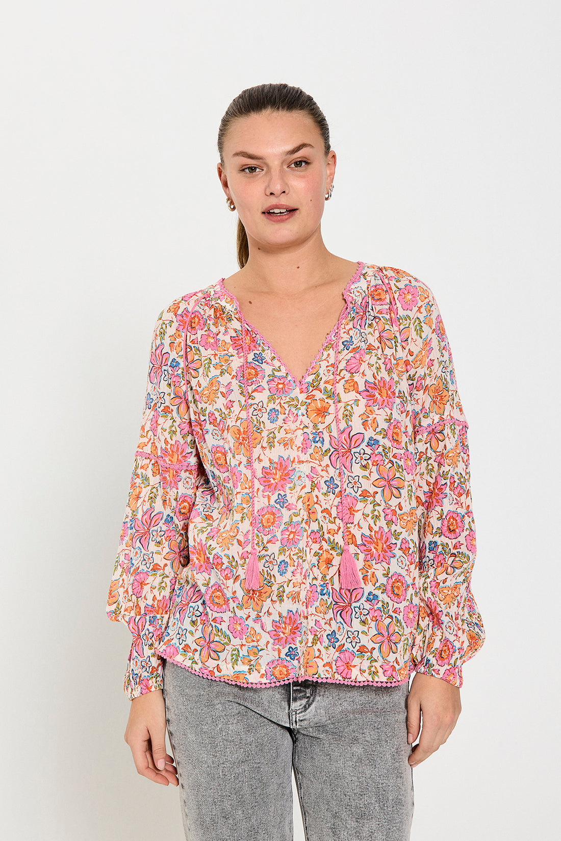 FQCARIN-BLOUSE Hvit