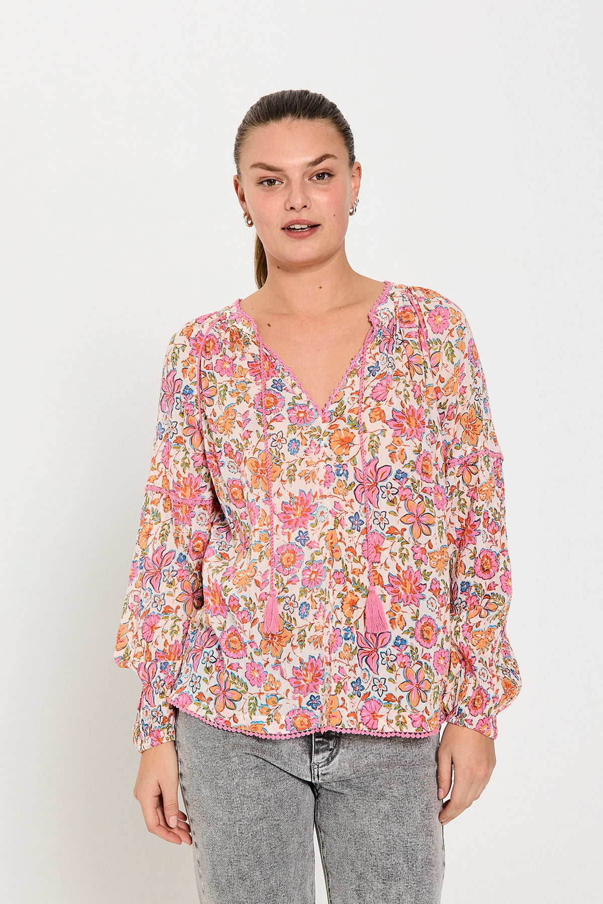 FQCARIN-BLOUSE Hvit
