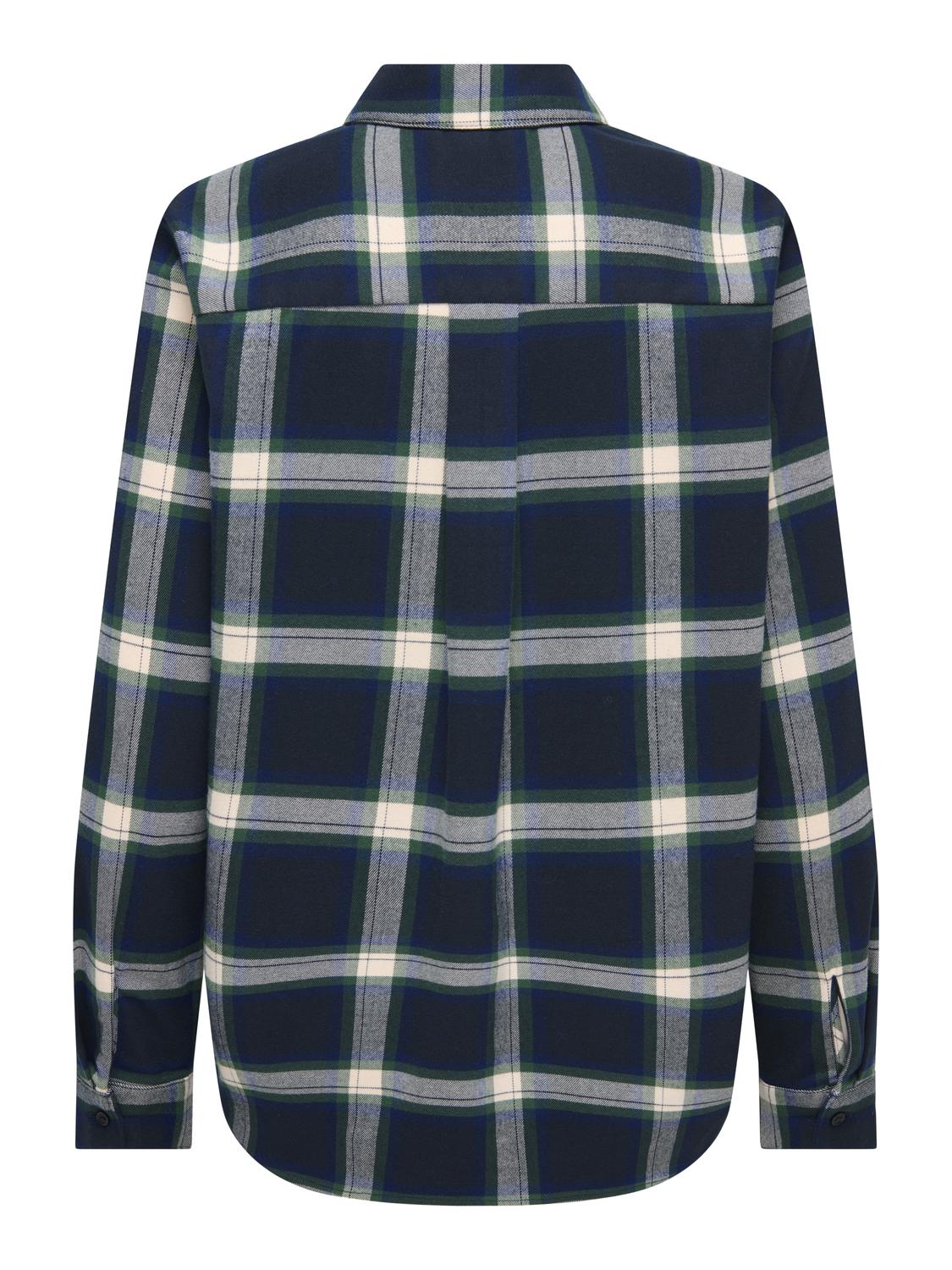 Onlwren Check Shirt Wvn Mørkeblå