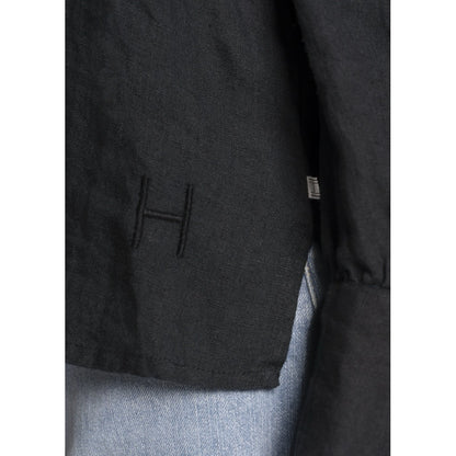SARI Linen Blouse Svart