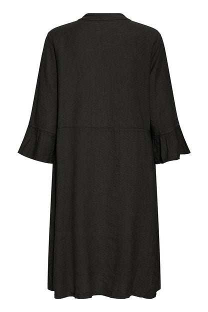 SBFONTANELLE PLACKET DRESS Jet Black